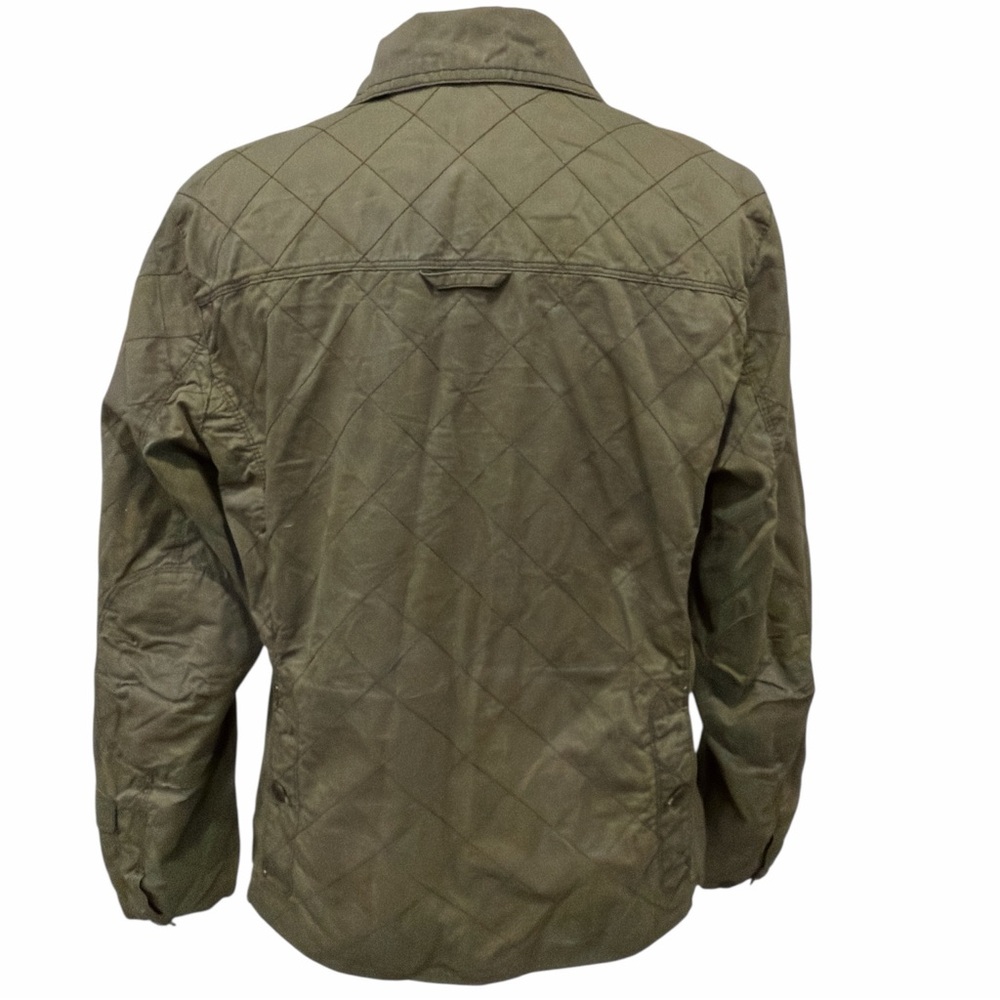 Eddie Bauer Olive Waxed Quilted Barn Jacket Utility Coat Women’s L - Picture 5 of 13